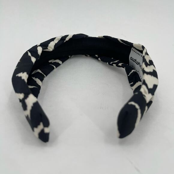 AUTUMN ADEIGBO Headband NEW Zebra Animal Print Black Hair Accessory Rare NWOT - Picture 7 of 11
